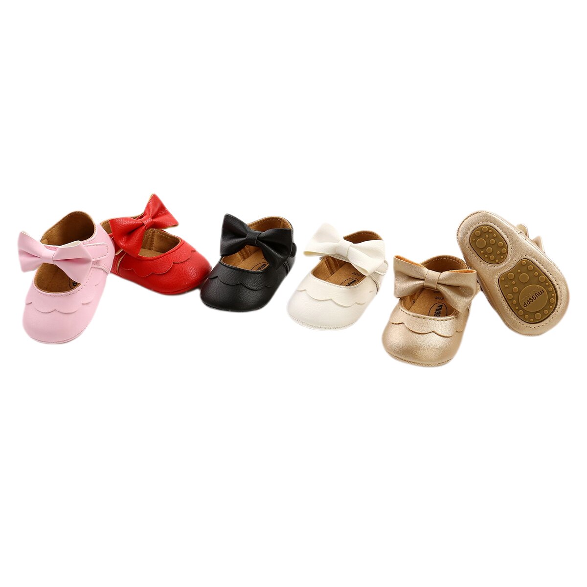 0-18M Baby Kleinkind Mädchen Flache Schuhe Bogen Knoten Feste Erste Wanderer Weiche Sohle Schuhe neugeboren Kleinkind Kleinkind mädchen Prinzessin Schuhe