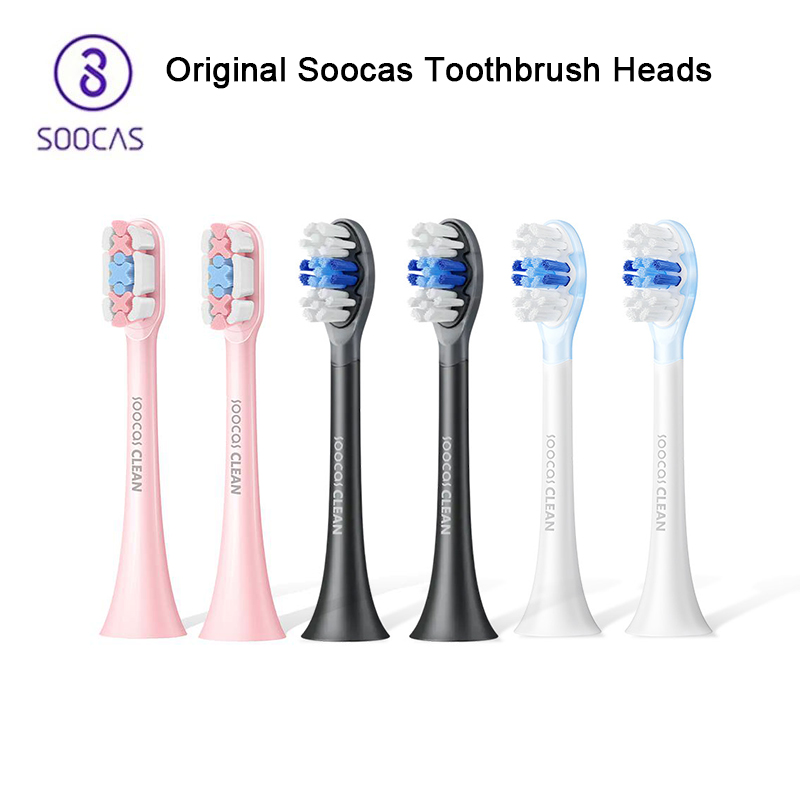 Cabezales de repuesto originales para cepillo de dientes eléctrico sónico SOOCAS X3S X5 X1 X3 X3U cabezales de repuesto para cepillo de limpieza de dientes