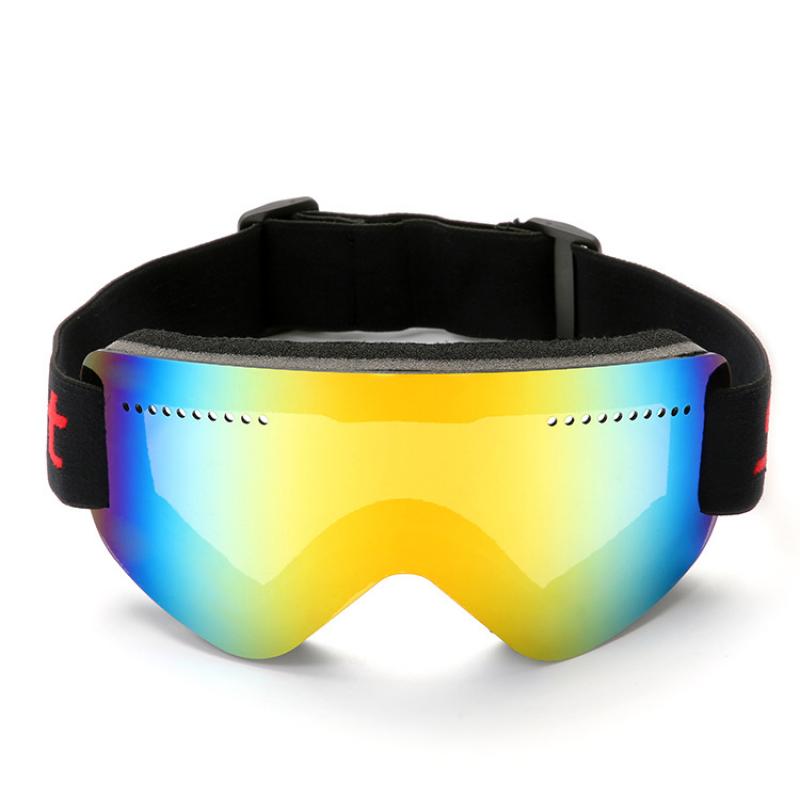 Unisex outdoor skibrillen, snowboardbrillen, anti-condens skibrillen, volledige revo-coating, uv-bescherming