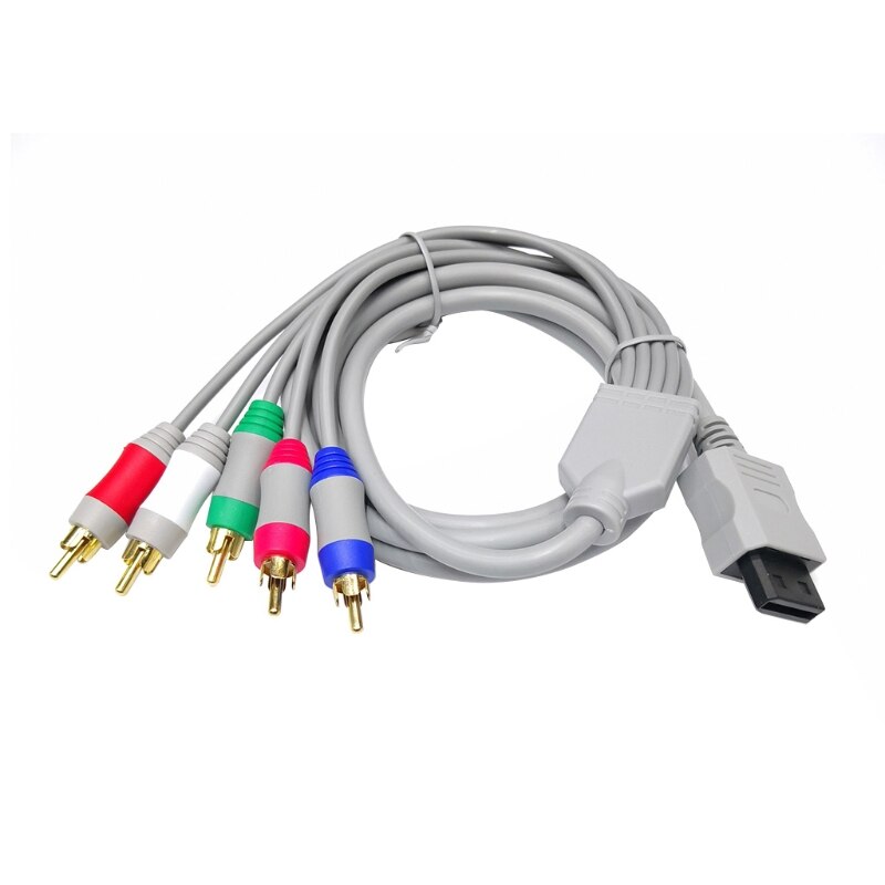1.8m 1080P HDTV Video Cable AV 5RCA Cord High-Definition Component Wire Compatible with Wii/WiiU Game Console