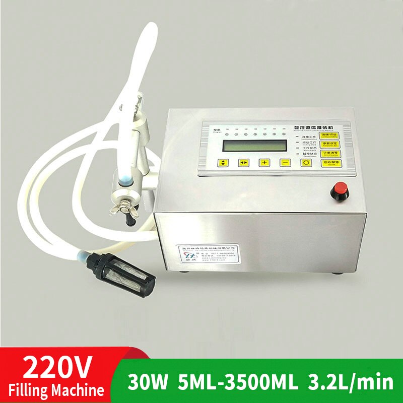 220V Liquid Vulmachine Kleine Automatische Kwantitatieve Numerieke Controle Vloeibare Glas Water Koken Olie Bier Inblikken Machine