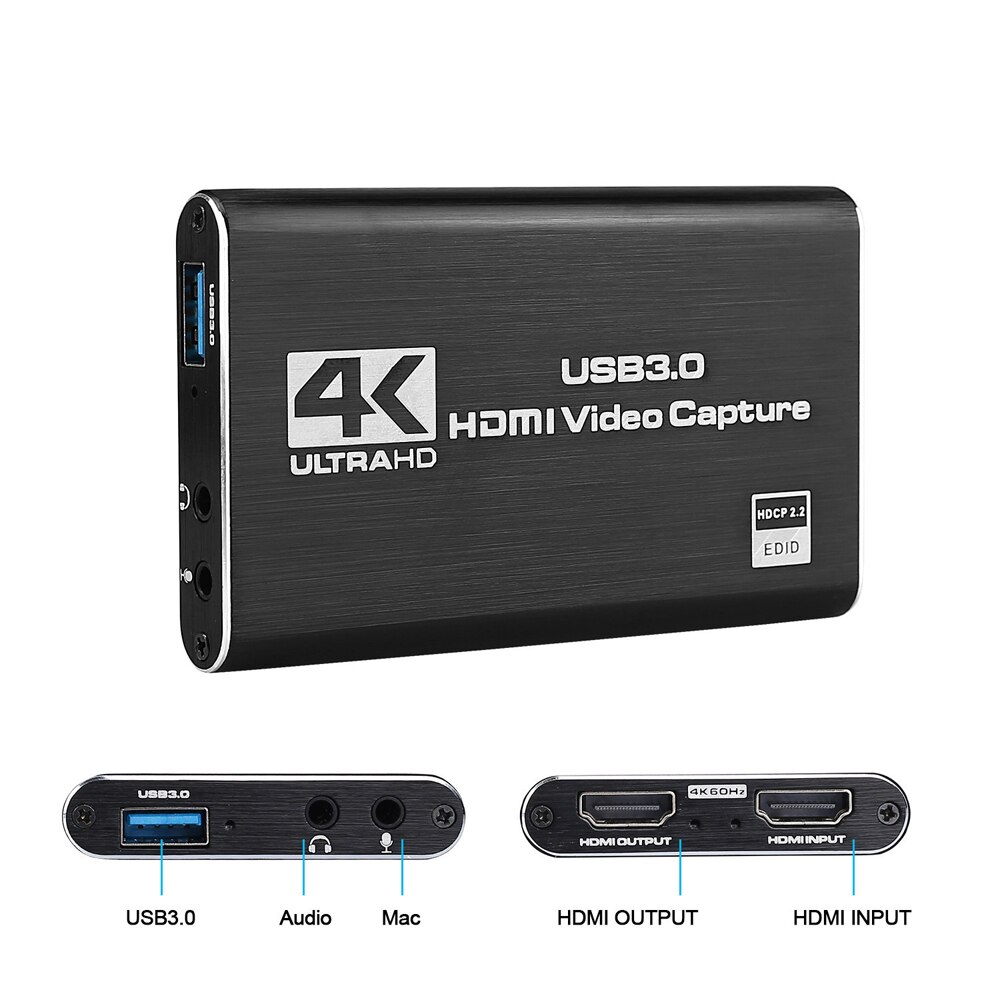 High Definition 4K Input 1080P Output USB 3.0 Interface HDM I Video Capture Card with Loop