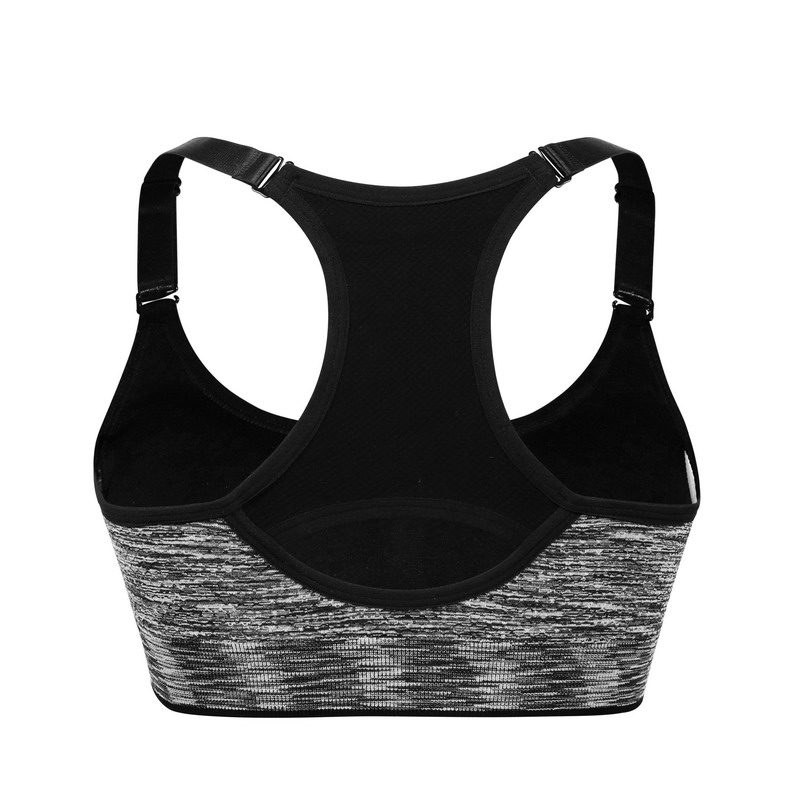 VEQKING Sports Shirt for Fitness,Segment Dyeing Quick Dry Fitness Yoga Sports Bra,Women Running Gym T-shirts Sports Top S M L