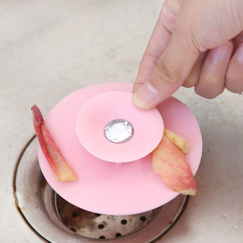 Silicone Floor Drain Hair Stopper Bathtub Plug Bathroom Kitchen Basin Stopper Sink Strainer Basin Water Stopper