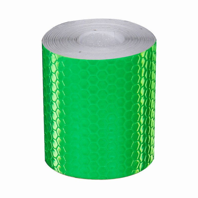 Pegatinas de cinta de advertencia Reflector de luz de advertencia pegatina protectora película reflectante de seguridad para coche reflectante 100cm X 5cm: Green