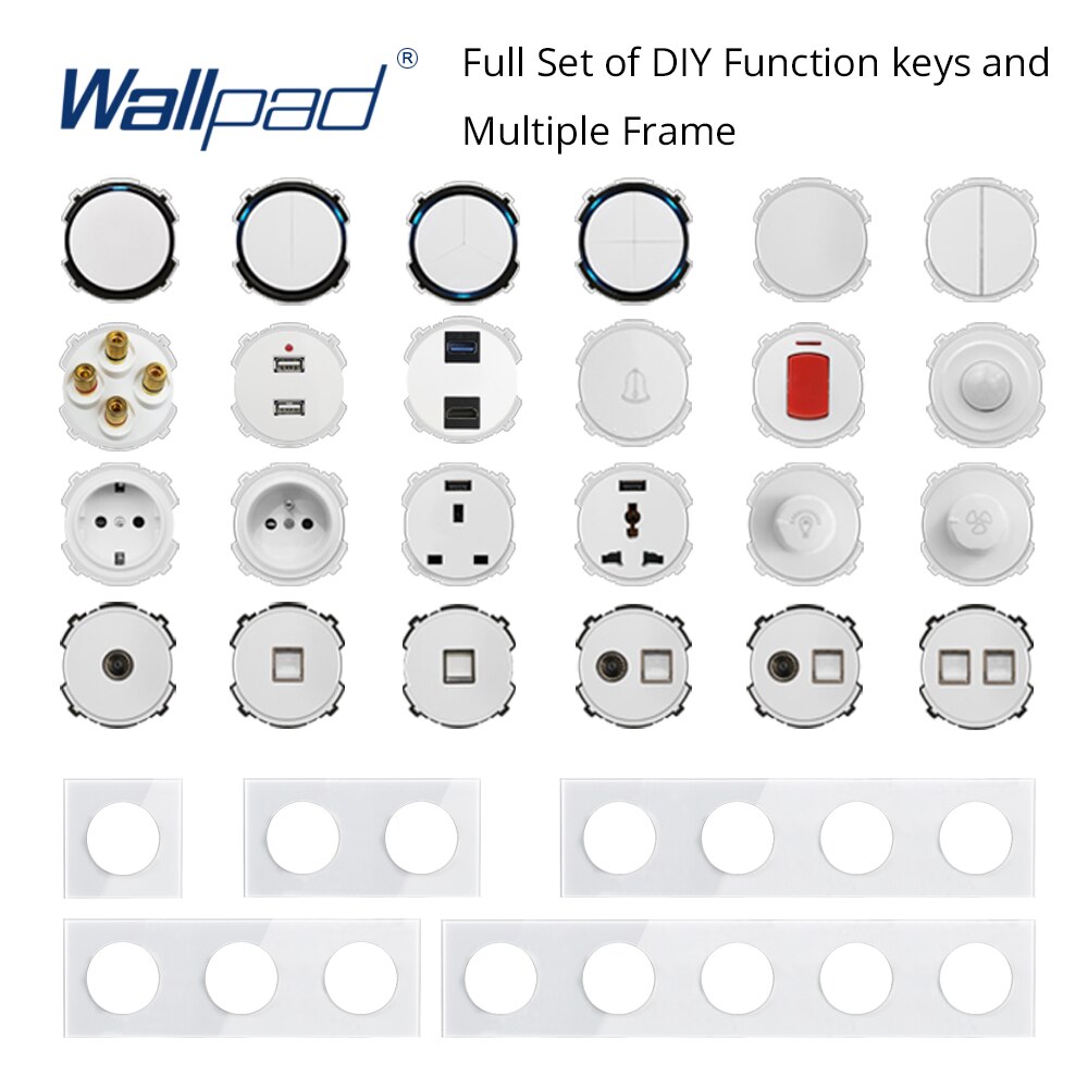Wallpad 2 tel telefoon wandcontactdoos functietoets alleen zwakke stopcontacten cat 3