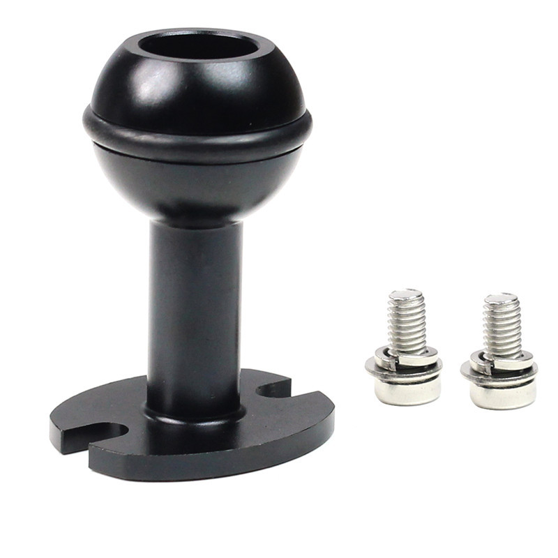 1-Zoll-Kugelkopf-Adapter, 1/4 Zoll Schraube, feste Halterung, Schmetterlingsclip für Gopro, SLR-Kamera, Unterwasser-Tauchhalterung, Tablett, Lichtklemme: Beige#e4dfd9