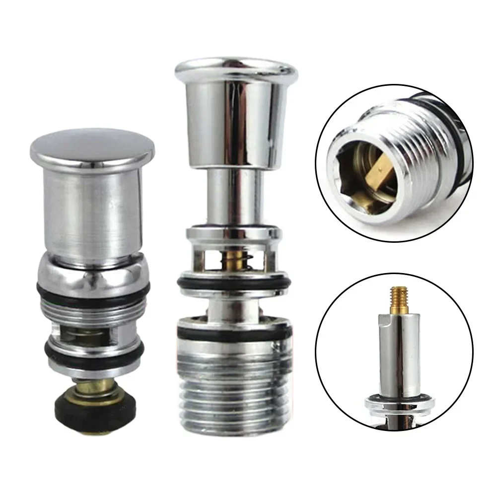 Shower Switch Valve Spring-Loaded Pull-up Water Diverter Triple Bathtub Copper Chrome Plating Corrosion-resistant