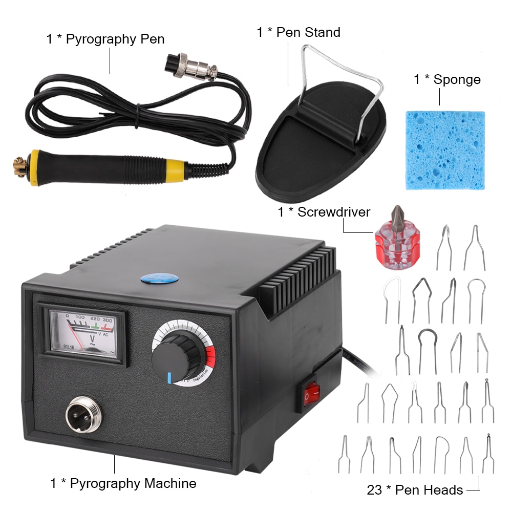 Soldering Station Wood Burning Machine Burner Pyrography Pen Gourd Crafts Tool Set With Adjustable Temperature Soldering Iron