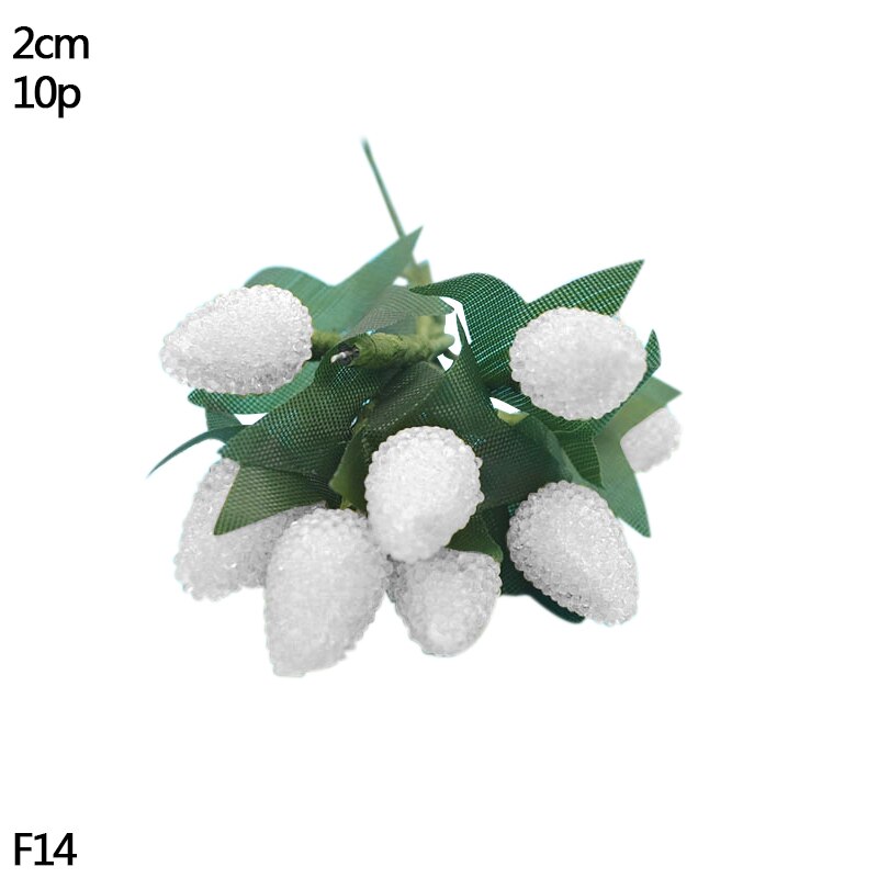 Artificial Flower Mini Stamen White Glass Berries Stamen For Wedding Party Home Decoration DIY Wreath Handmade Craft Accessories