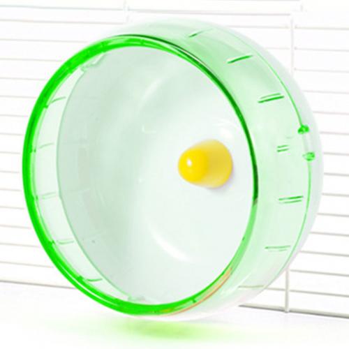 1Pc Funny Pet Hamster Mouse Rat Exercise Silent Running Spinner Wheel Cage Playing Toy Колесо упражнения хомяк: Green