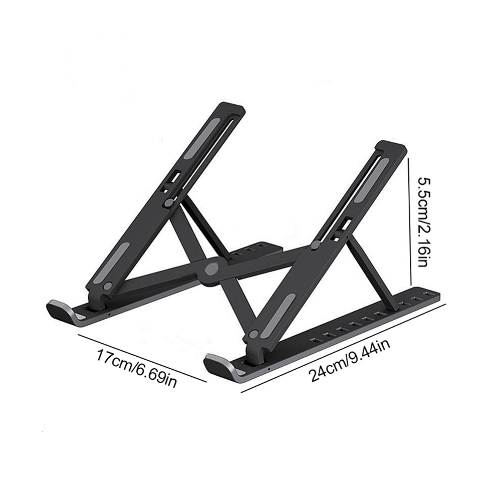 New adjustable laptop stand, plastic foldable non-slip desktop notebook portable holder, support for macbook air, tablet mount