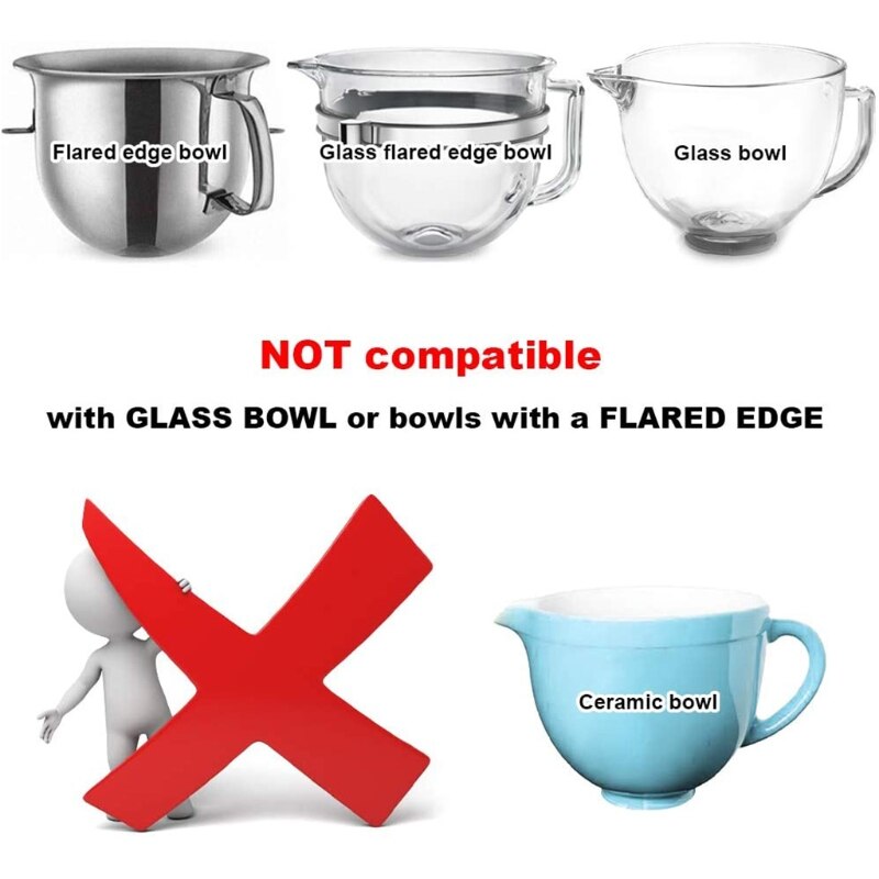 Pouring Shield, Universal Pouring Chute for Kitchen Bowls Mixer Attachments D0AB