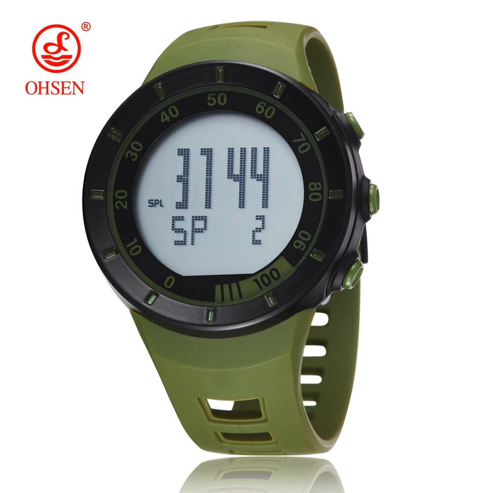 Digital Women Watches reloj mujer Yellow Waterproof Sport Lady Watch Electronic Silicone Couple Wrist Watch For Lover: Green Watch