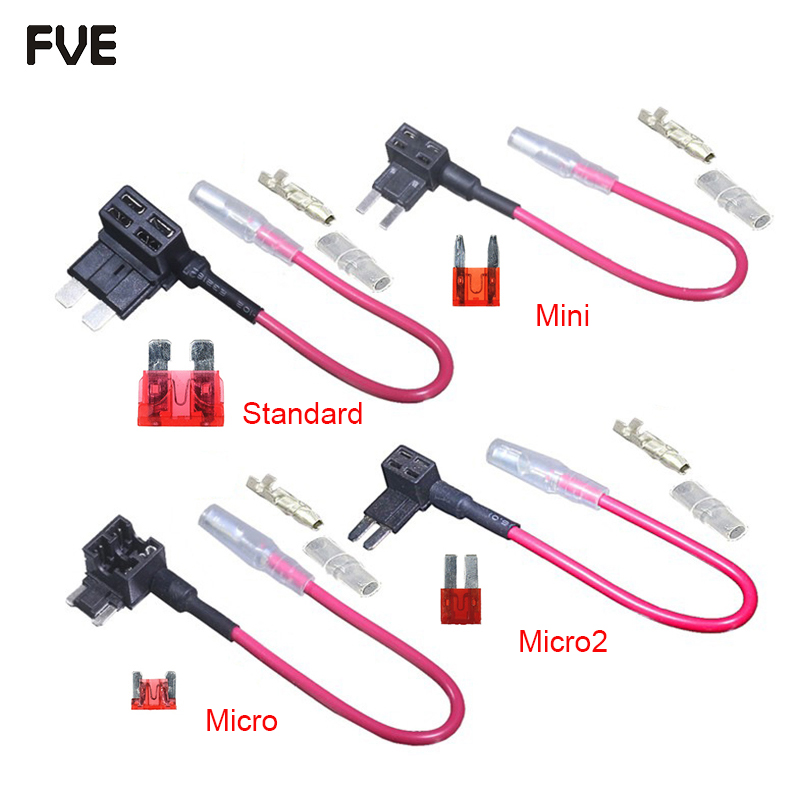 Portafusibles de hoja media estándar MINI micro de perfil bajo para coche, camión, barco, SUV, para instalación rápida y rápida, adaptador de tapa de fusible