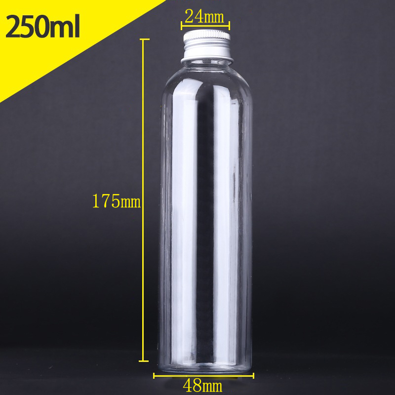 Mini botella de plástico de 5ml-250ML con tapas de rosca de aluminio, viales de muestra portátiles, envases cosméticos de viaje para cremas de loción, 10 Uds.: Borgoña / 5 ml