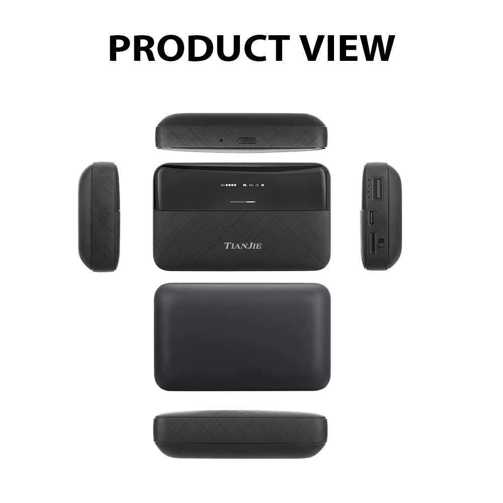 Tianjie  mf706 mifi z punktem dostępu wi-fi, kartą sim, mobilnym wi-fi ,6000 mah , 4g przenośnym routerem wi-fi o prędkości ,150 mb/s do podróży po całym świecie