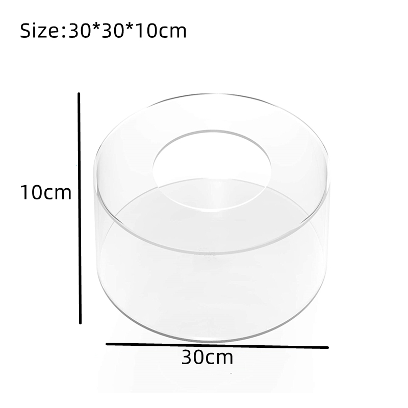 Tablero de exhibición de pastel acrílico, bandeja raspadora más suave con borde redondo para pastel, Base de tablero recargable, herramientas de soporte para pastel transparente, 1 ud.: Verde militar