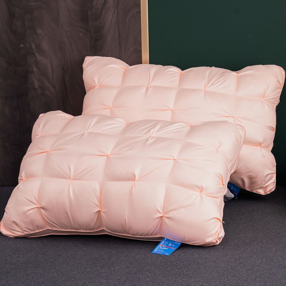 Coussin de sieste confortable à haute résilience, à fleurs tordues, pour la maison, l'hôtel, le bureau, pour étudiants, bon sommeil, soulage les muscles: Pink / 48x74cmx2pcs