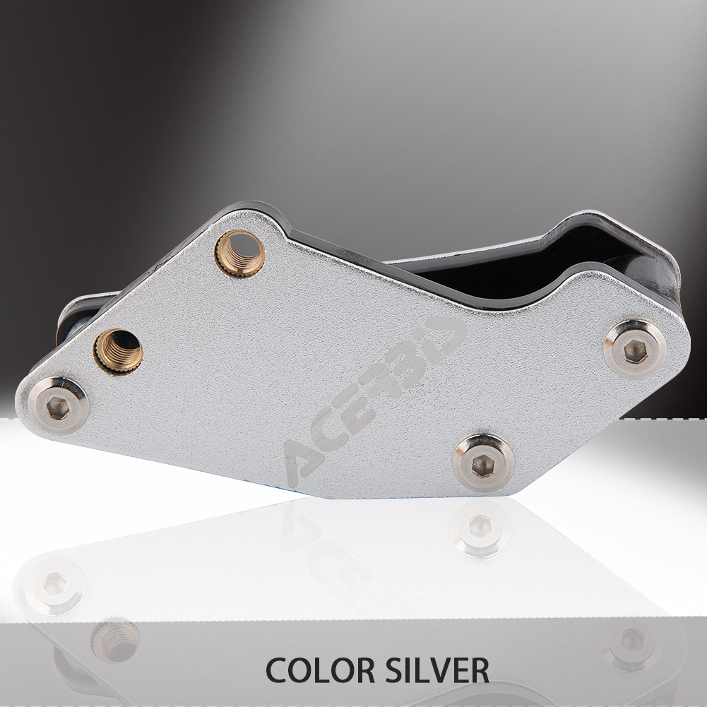 Protector de guía de cadena para motocicleta, piñón de plástico para IRBIS BSE KAYO SSR TTR XR CRF KLX 50 70 90 110 125 140 150 160cc Dirt Pit Bike: Plata