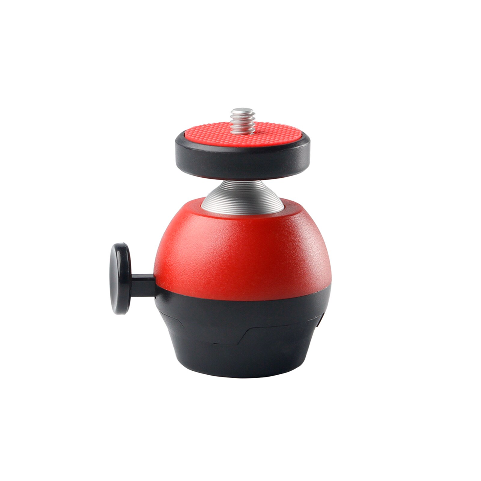 Mini Ball Head Camera Tripod Mount CNC Technology 360° Swivel with Universal 1/4-inch Interface for DSLR SLR Tripod Mounting: Red