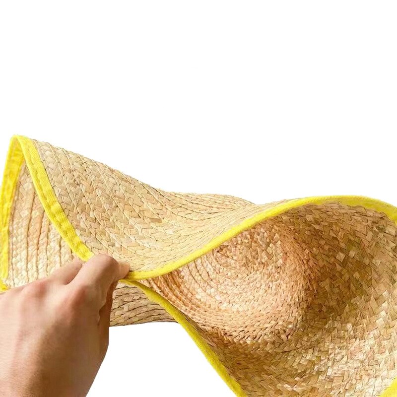 Straw Hat Wheat Straw Farmer Sun Hat Labor Protection Hat Unisex Sun Protection Panama Hat Sun Protection Hat