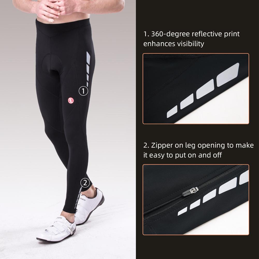 Pantalones de ciclismo para hombre, medias largas acolchadas 4D, transpirables