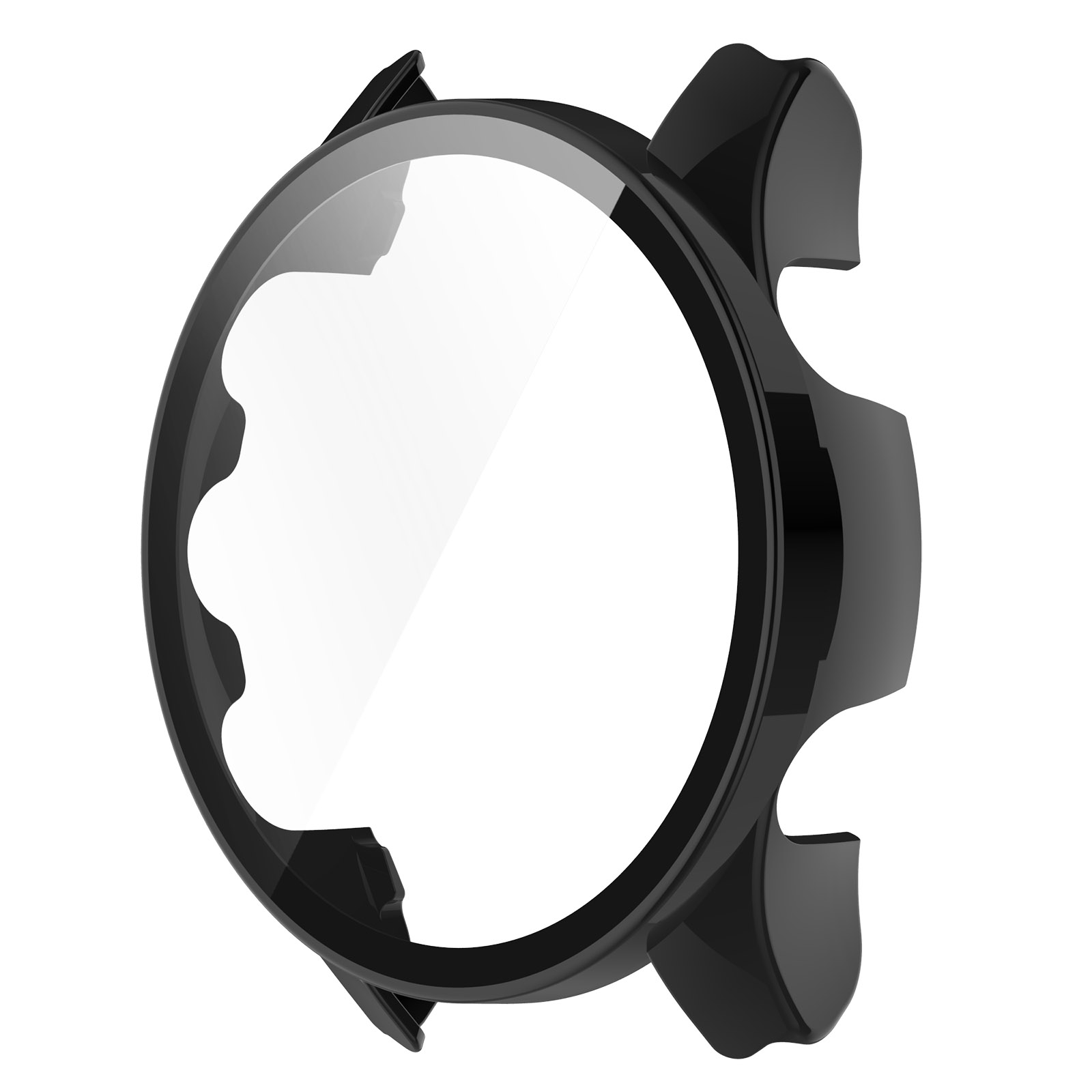För garmin forerunner 255 255s 265 265s 165 music 965 , hårt pc-stötfångarfodral med ram + hd slim, härdat glas, repfritt: Xxl / Vit