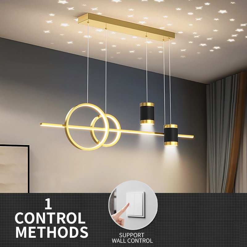 Restaurantbelysning 100cm lange striper dekorasjon spisebordlampe stue restaurant moderne ledet-pendellampe lysarmatur: Brun