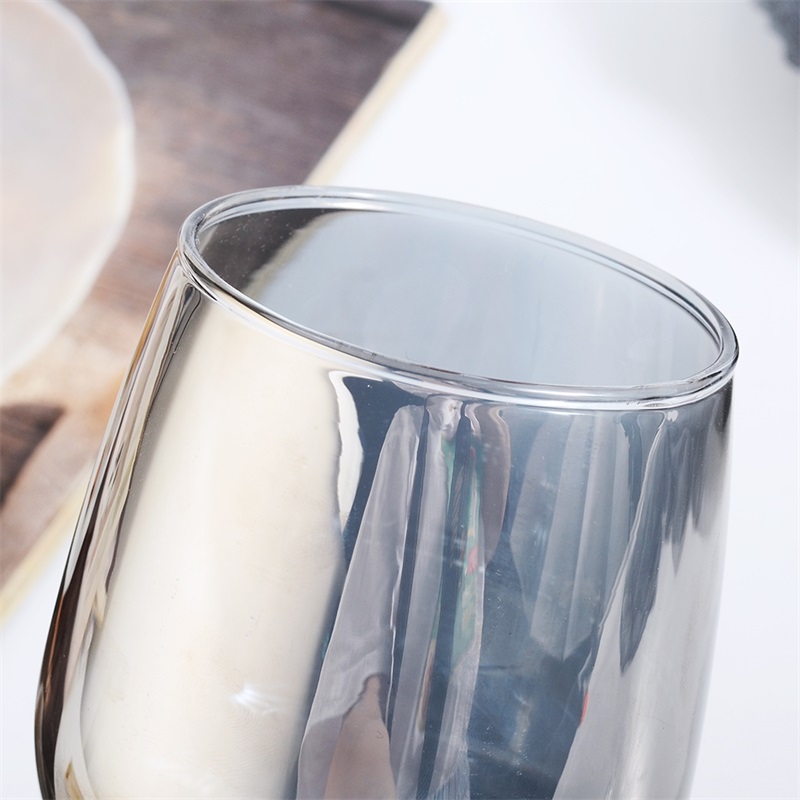Upspirit grå plating whisky drikkeglass vann kaffe melk drinkware glass til hjemmet vodka ølbar hotell glass kopper sett