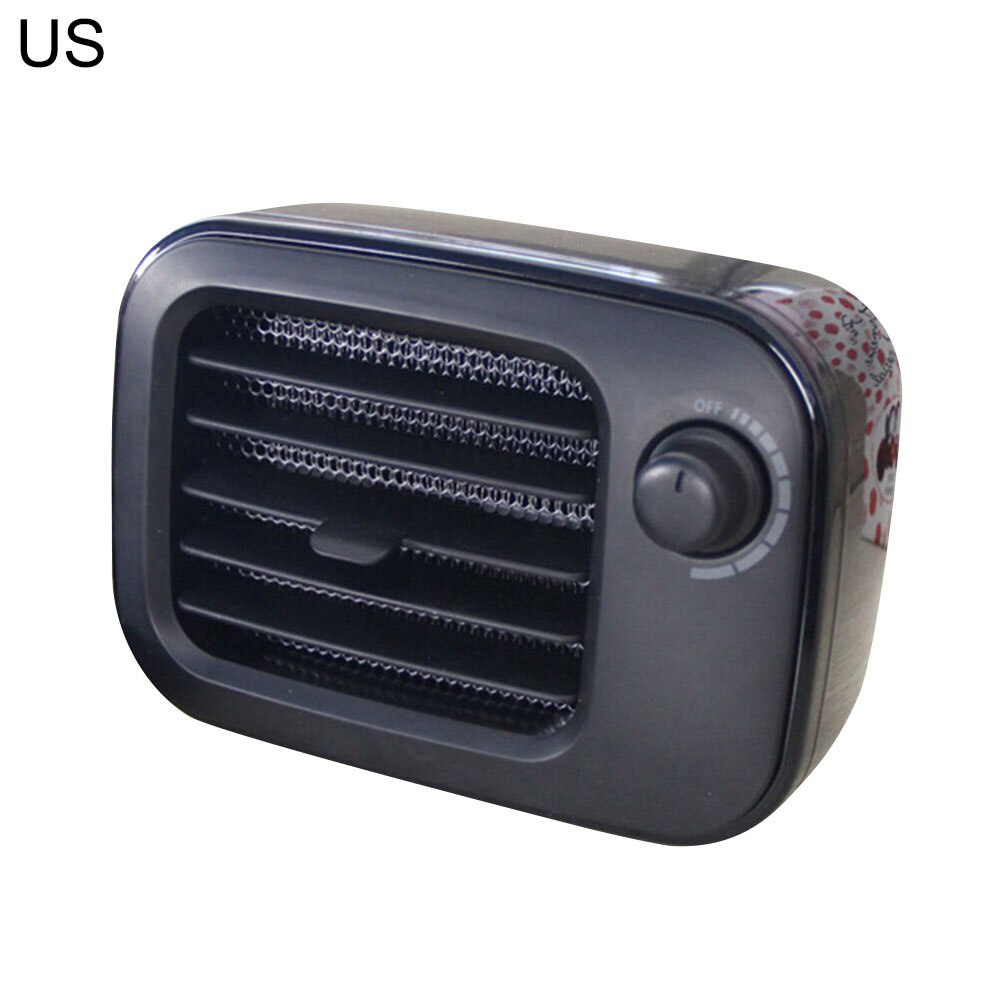 240W Mini Intelligent Constant Temperature Ceramic Desktop Fan Heater Indoor: Black2