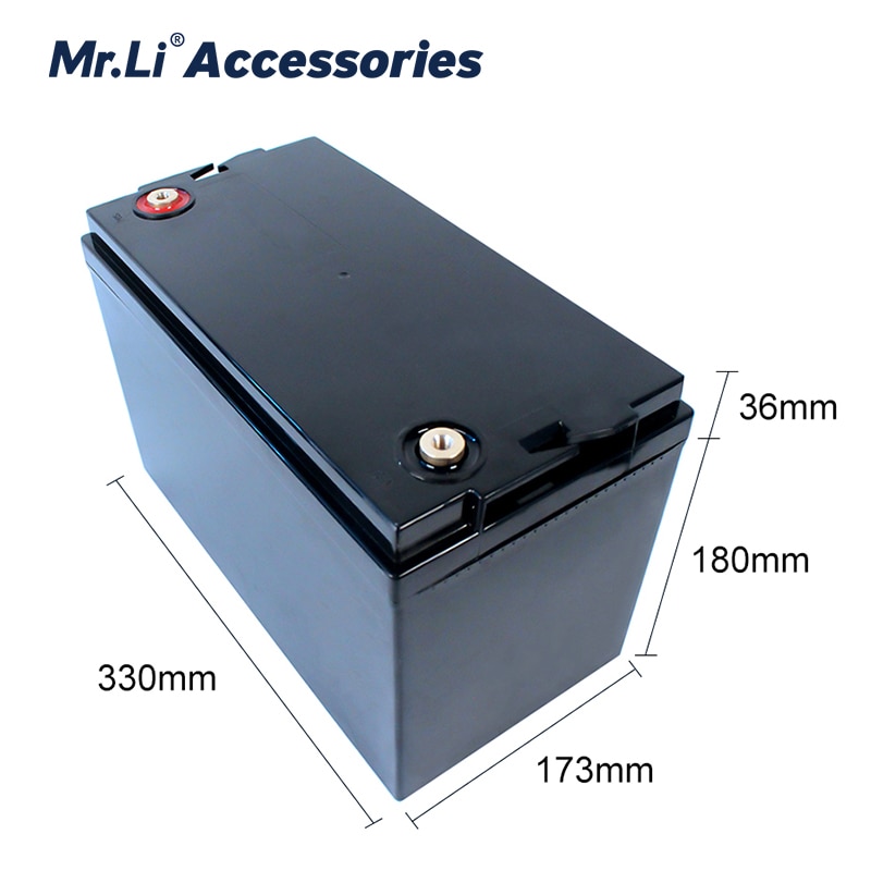 ABS Kunststoff Batterie Kasten Für 12V 100Ah Lithium-Batterie Lifepo4 Batterie fallen Mit Terminal Wasserdicht fallen