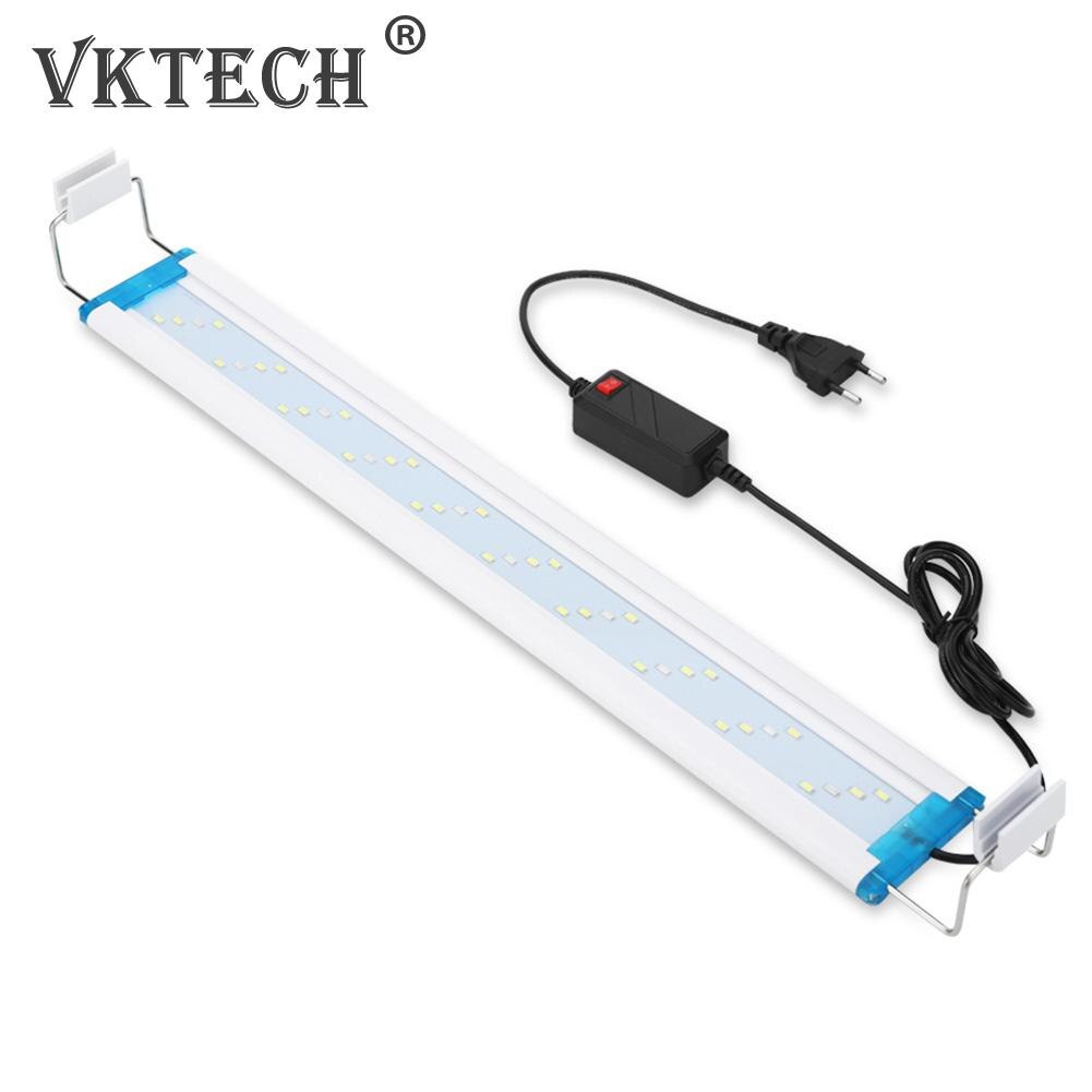 Aquarium LED Light Power Saving Super Fish Tank Aquatic Plant Landscape Grow Lighting Blue White Extensible Clip Lamp