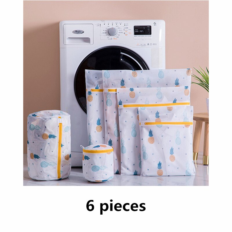 1 set dragkedja mesh tvättpåse tvättmaskin dedikerad smutstvätt påse underkläder strumpa bh tvättkorg tvättkorg i flera storlekar