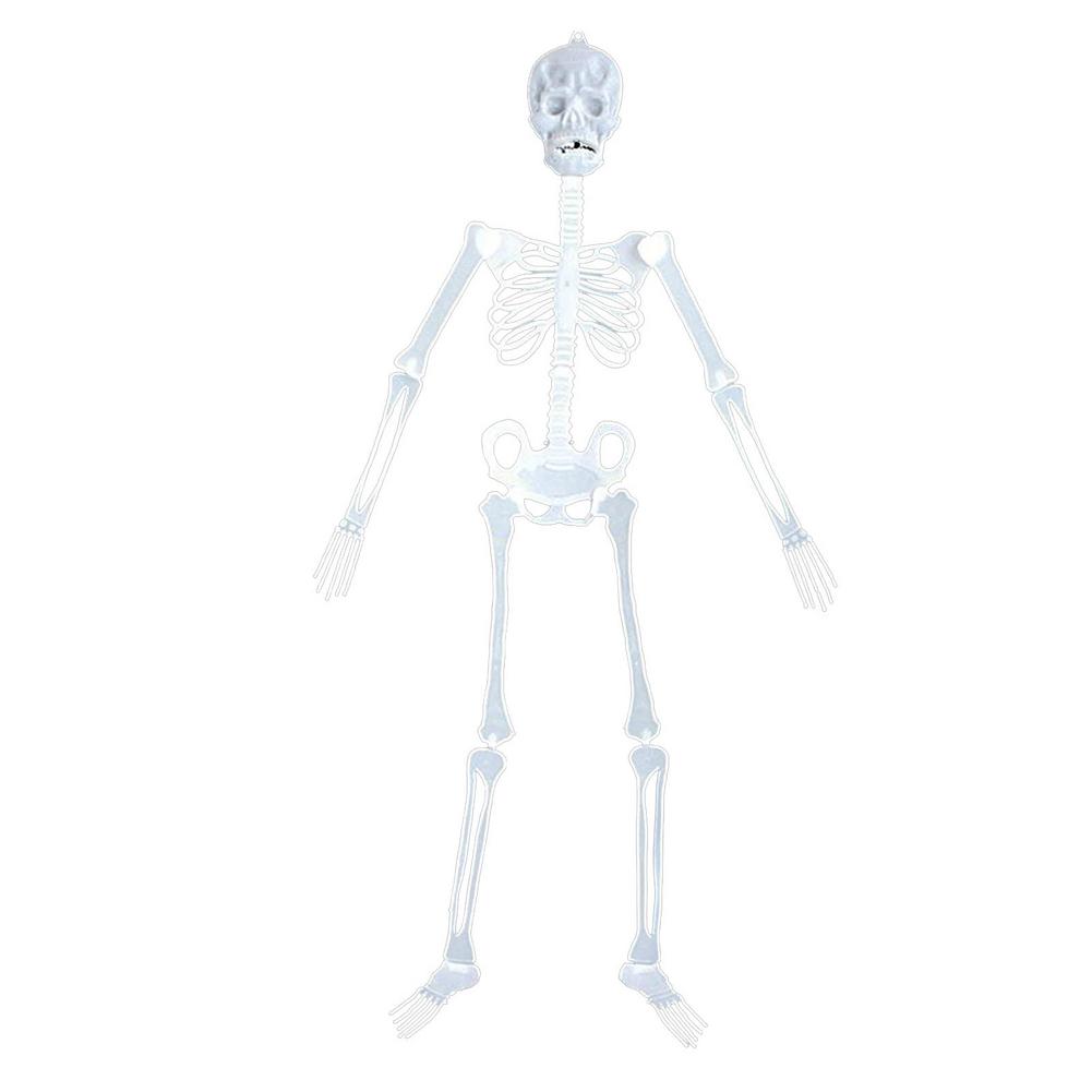 Halloween Lichtgevende Schedel Skelet Body Eng Speelgoed Spookhuis Lastig Prop Fluorescerende Spoof Speelgoed Grappig: 90cm