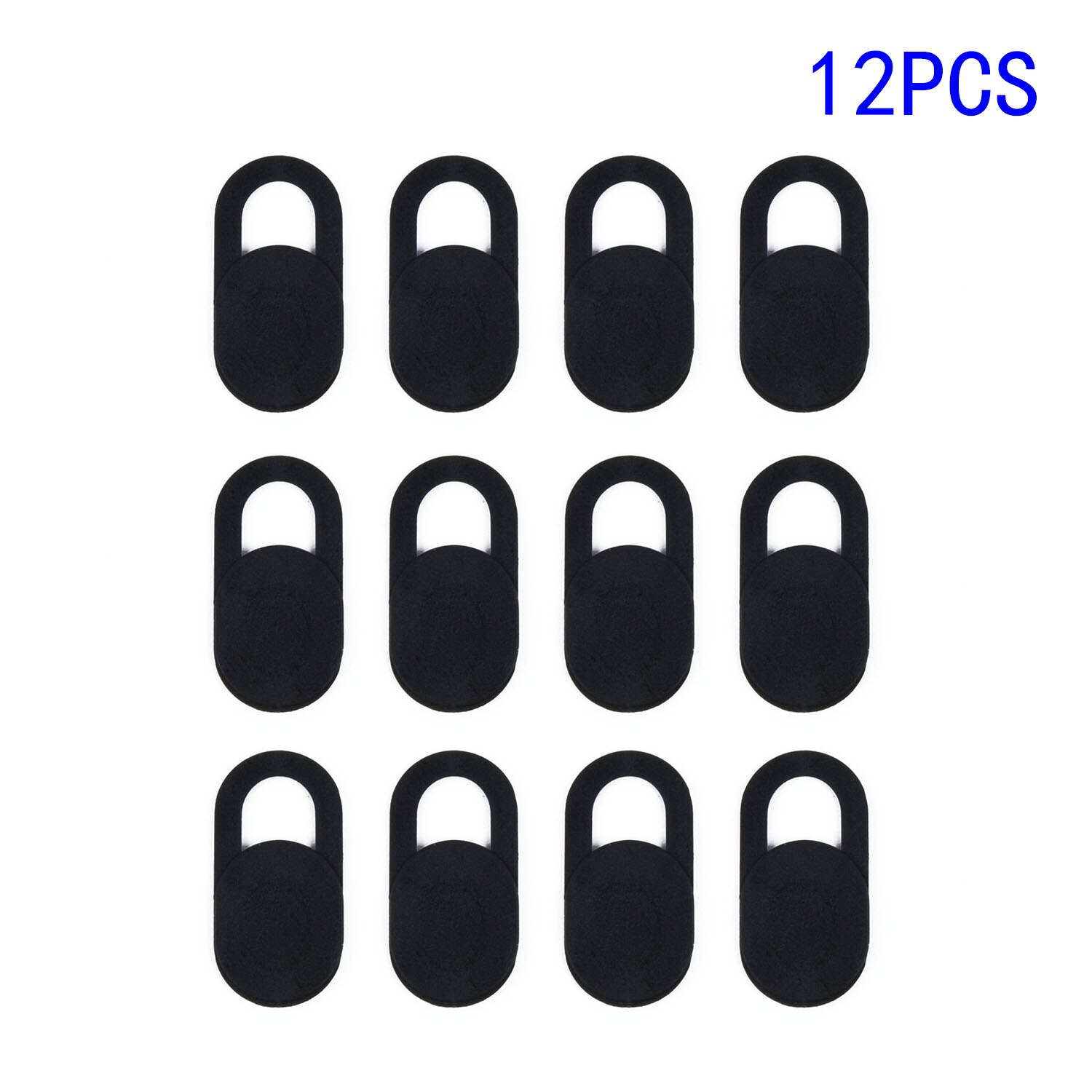 12 pcs/Kits Plastic Sliding Zwart Webcam Cover lens Cap 0.026in Ultradunne Web Camera Cover voor Macbook laptop Pro Tablet
