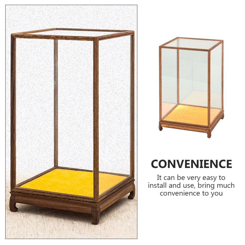 Transparent Glass Box Multi-function Display Box Desktop Display Case Show Supply