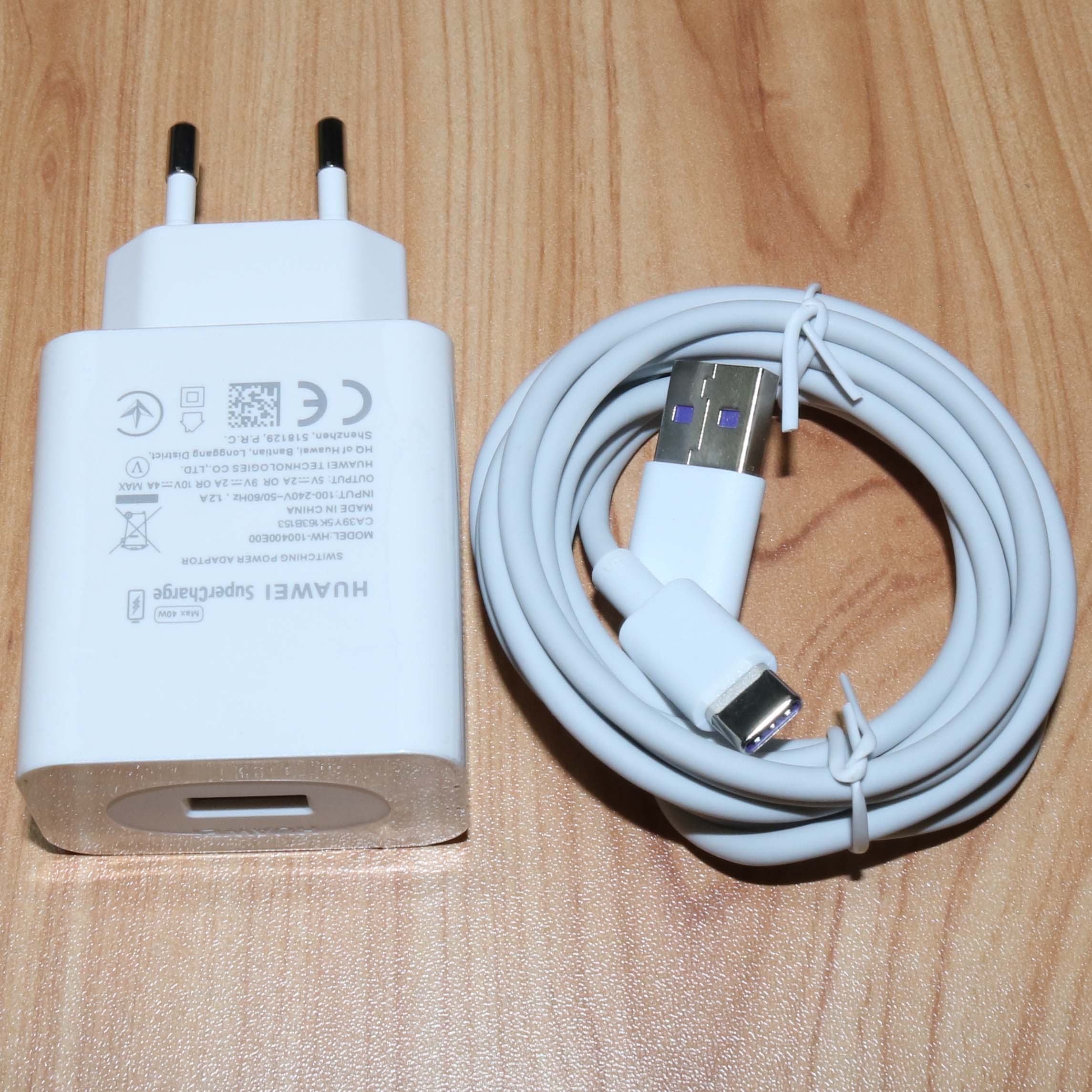 Original EU Huawei P30 Pro Fast Charger 40W Supercharge quick charge 5A usb Type c cable for P20 Mate 30 x 20 Nova 4 5 5t