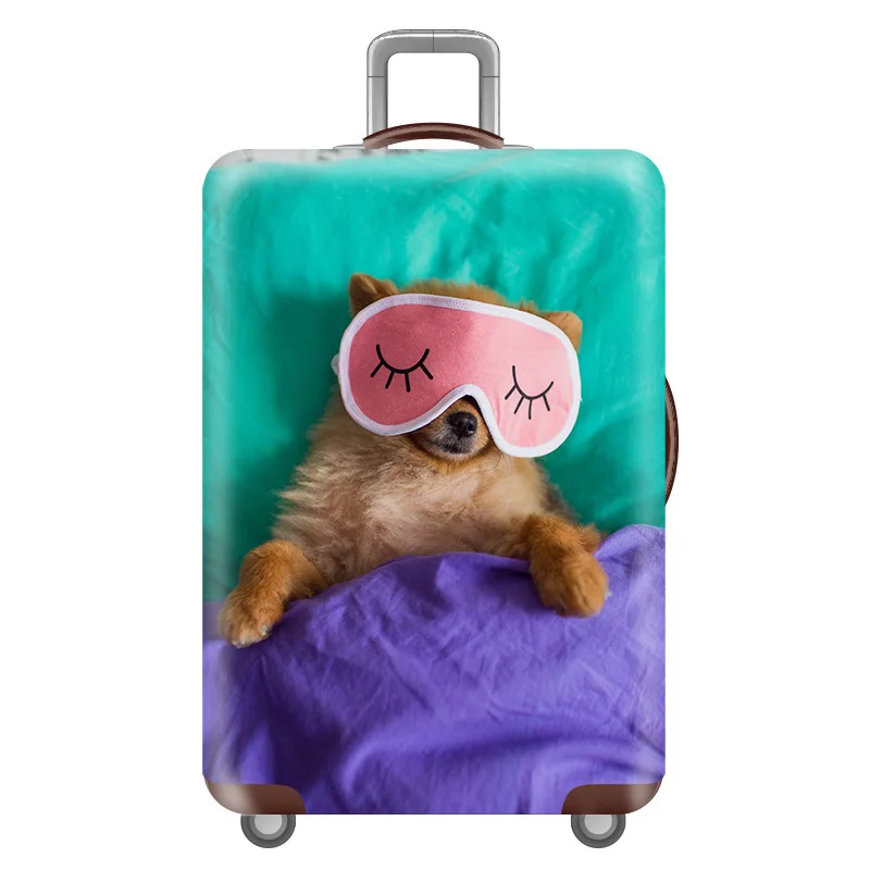 Thicken Luggage Cover Elasticity Trolley dust cover Suitcase Protection Cover For 18-32 inch Suitcase Case Travel accessories: S / Beige