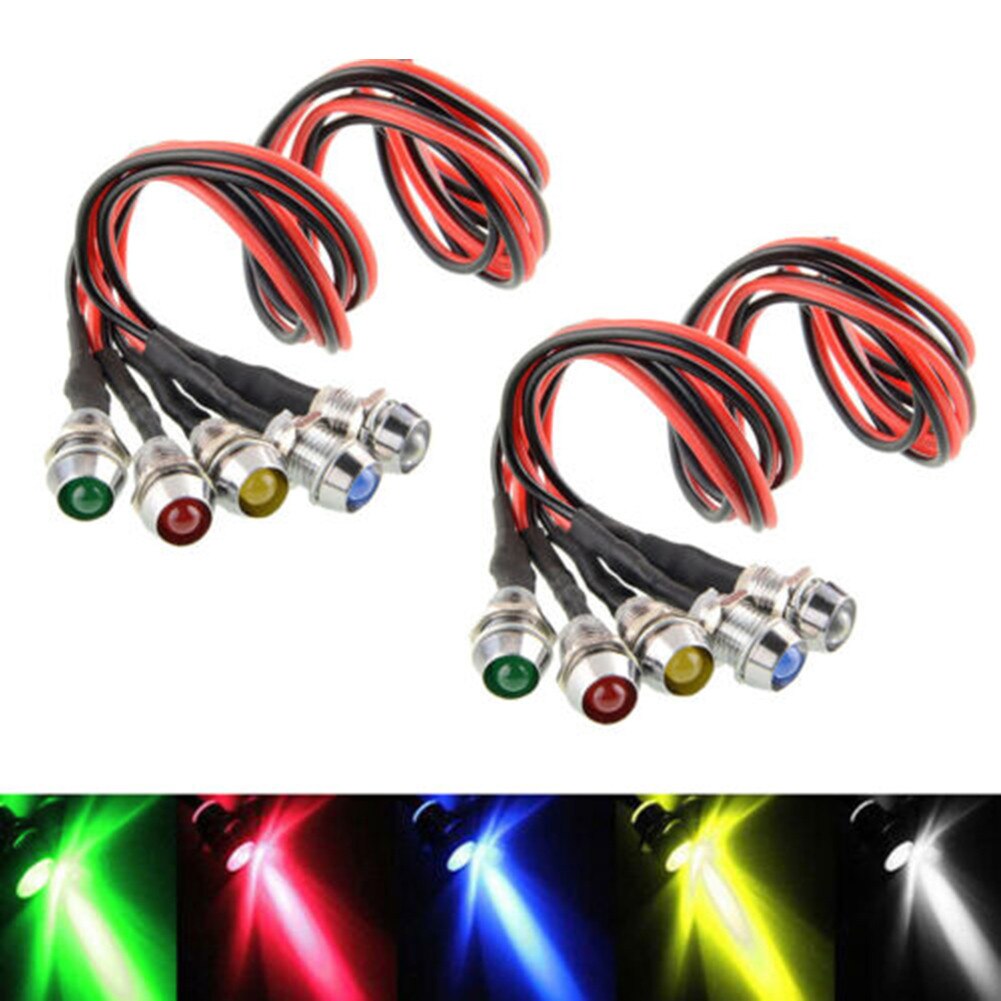 10x 12V Led Panel Indicator Lights Lamp Pilot Dash Directional Car Truck Boat LED Car Indicator Lights