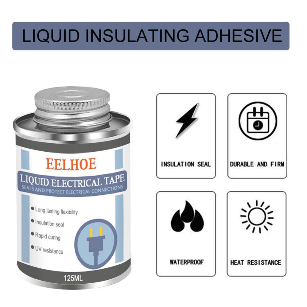 125ml flydende isolering elektrisk tape rør pasta anti-uv tør dielektrisk belægning vandtæt hurtig tape  z9 e 1