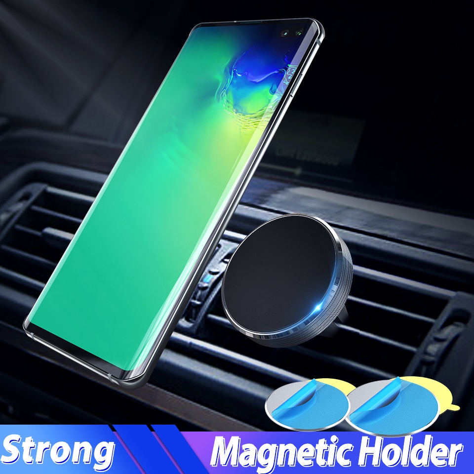 Magnetic Phone Holder for iPhone 7 Samsung S10 Note 10 plus Air Vent Car Phone Holder for Mobile Phone Xiaomi Mi 9 A3 Huawei P30