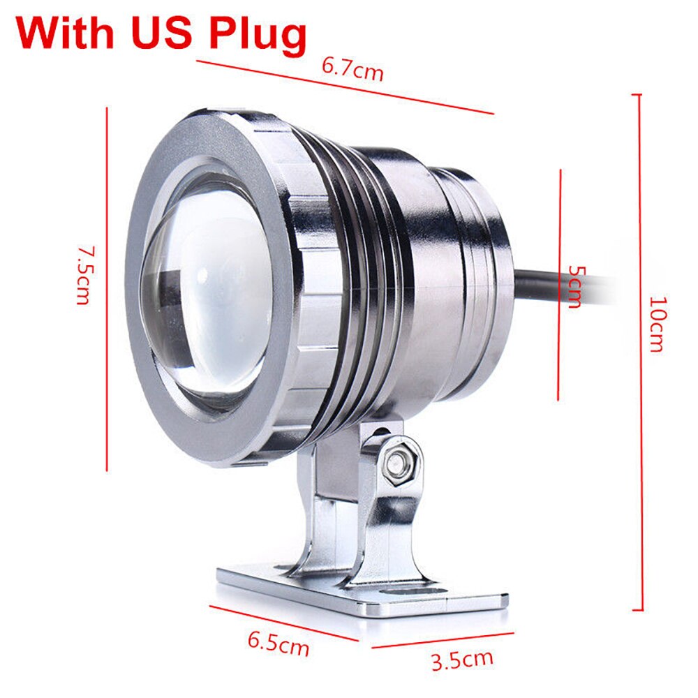 Waterproof RGB LED Flood Light Underwater Fountain Pool Pond Aquarium Spotlight Bulb Lamp Outdoor for Pool Pond Water Garden 10w