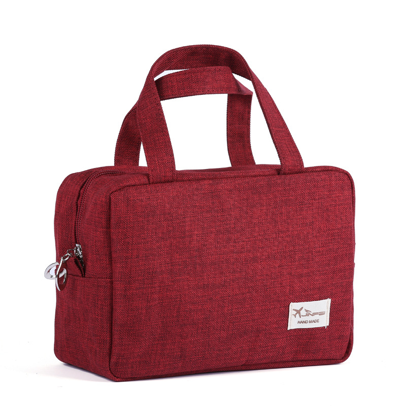 BOTUSI-sac de voyage pour cosmétique, sac de maquillage imperméable de grande capacité, Cubes d'emballage à main, organisateur de maquillage: red