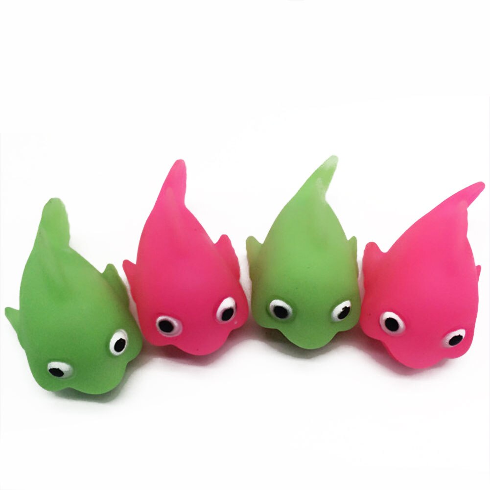 Pez electrónico con luz parpadeante para niños, juguete de peces brillantes para niños, Gadget de baño de bebé, juego de agua