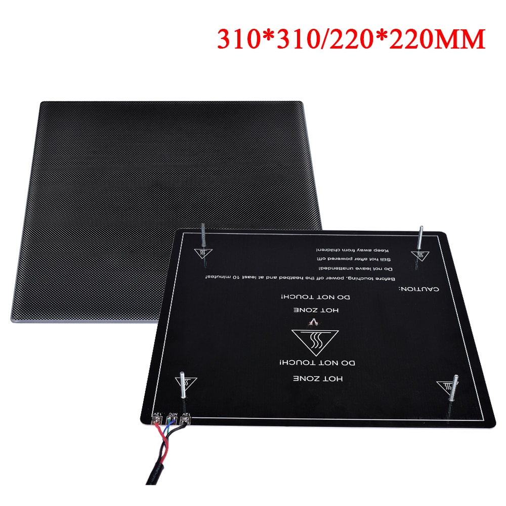 Plateforme ultrabase, plateau chauffant, plaque de verre, lit 310/220mm , 3d pièces d'imprimante ,  mk2a mk3 autocollants pour lit chauffant pour ender 3