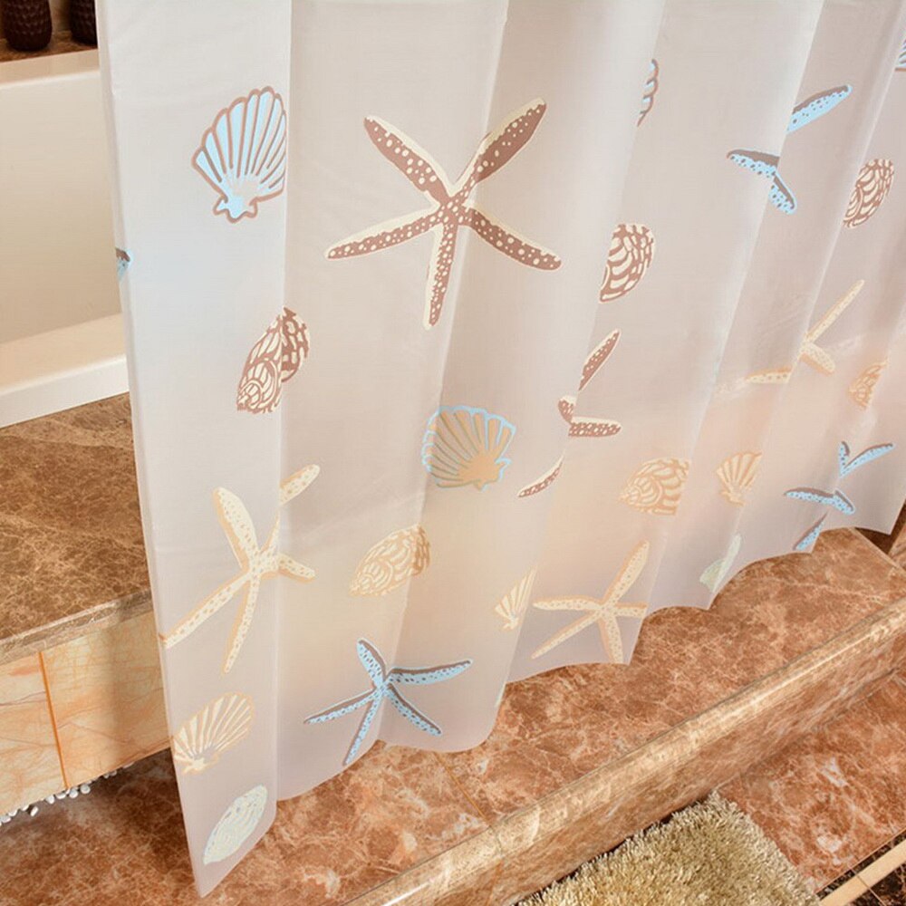 Comprar Cortina de ducha transparente impermeable, revestimiento de cortinas  de baño PEVA blanco claro para baño, moho, hogar, Hotel con ganchos gratis