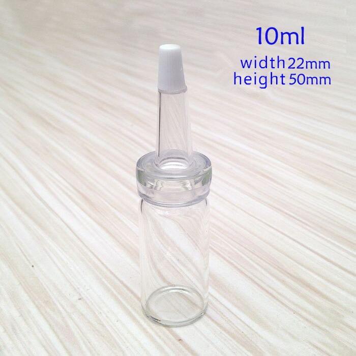 Mini heldere en bruine glazen flesjes 3,5,7,8,10,12ml met zachte plastic druppelaar, ideaal voor het herverpakken van vloeistof: 10ml duidelijk