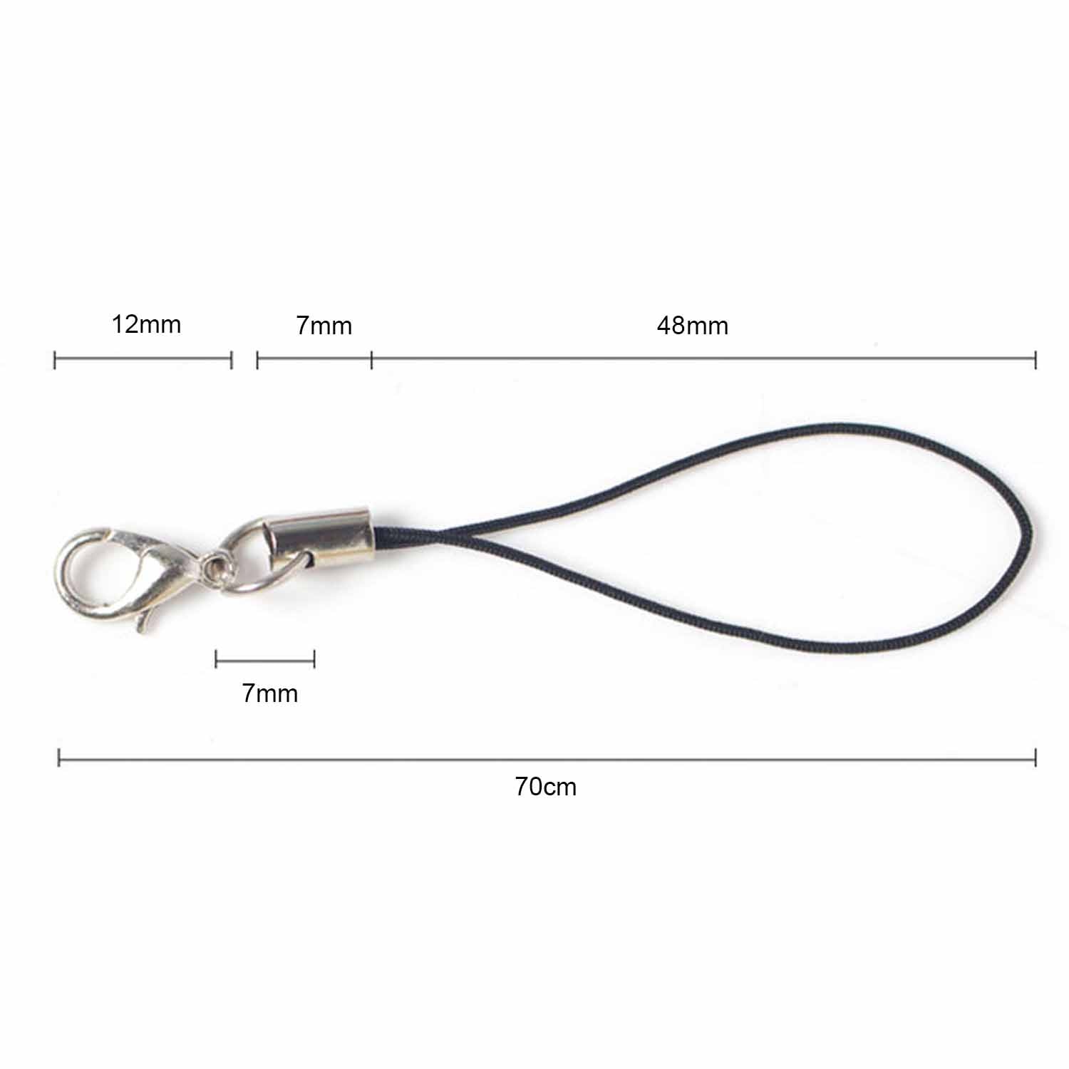 Besegad 100 pçs sortidas cores lagosta fecho correias cordas cabos cinta para celular usb flash drives chaves encantos jóias