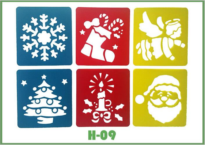 6 pezzi di Plastica Immagine Modello di Disegno Stencil Righelli Pittura Per Bambini Fai Da Te di Carta di Arte Colorazione Carte Raschiando Giochi di disegno GYH: H 09 Snowflake